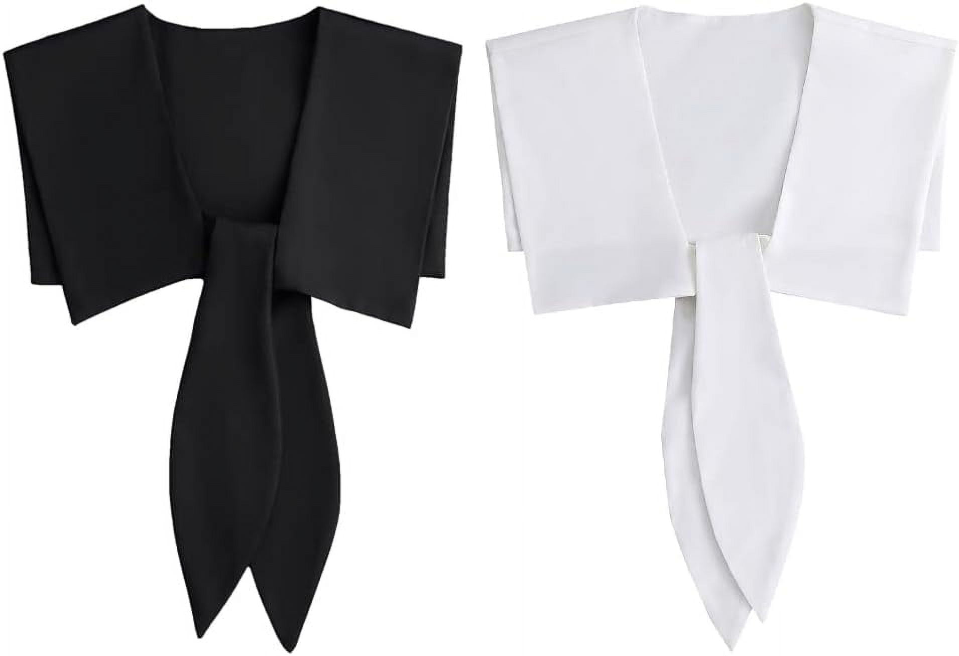 NANAHuang Detachable Bow False Collar Dickey Fake Collar Shawl Faux