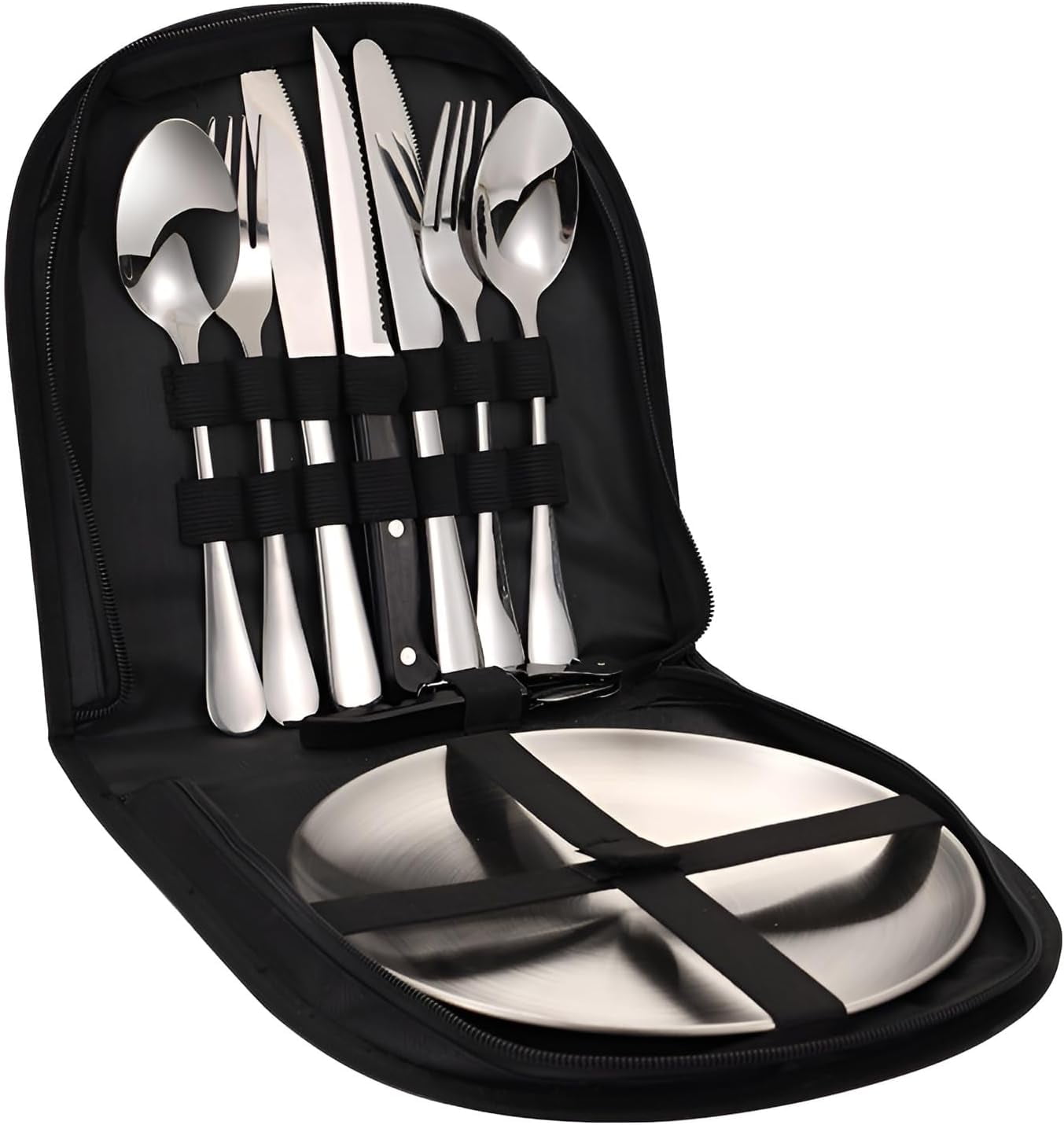 NANAHuang Durable Stainless Steel Camping Cutlery Set Portable and