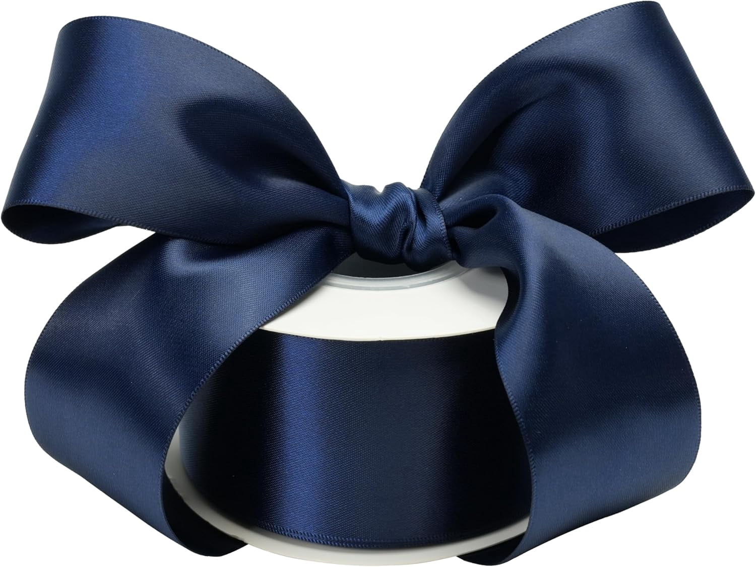 NANAHuang Dusty Blue Ribbon for Tree Thick Double Face Satin Ribbon 2 Inch French Blue Silk Ribbon for Wedding Bridal Bouquet Crafts- 25Yards