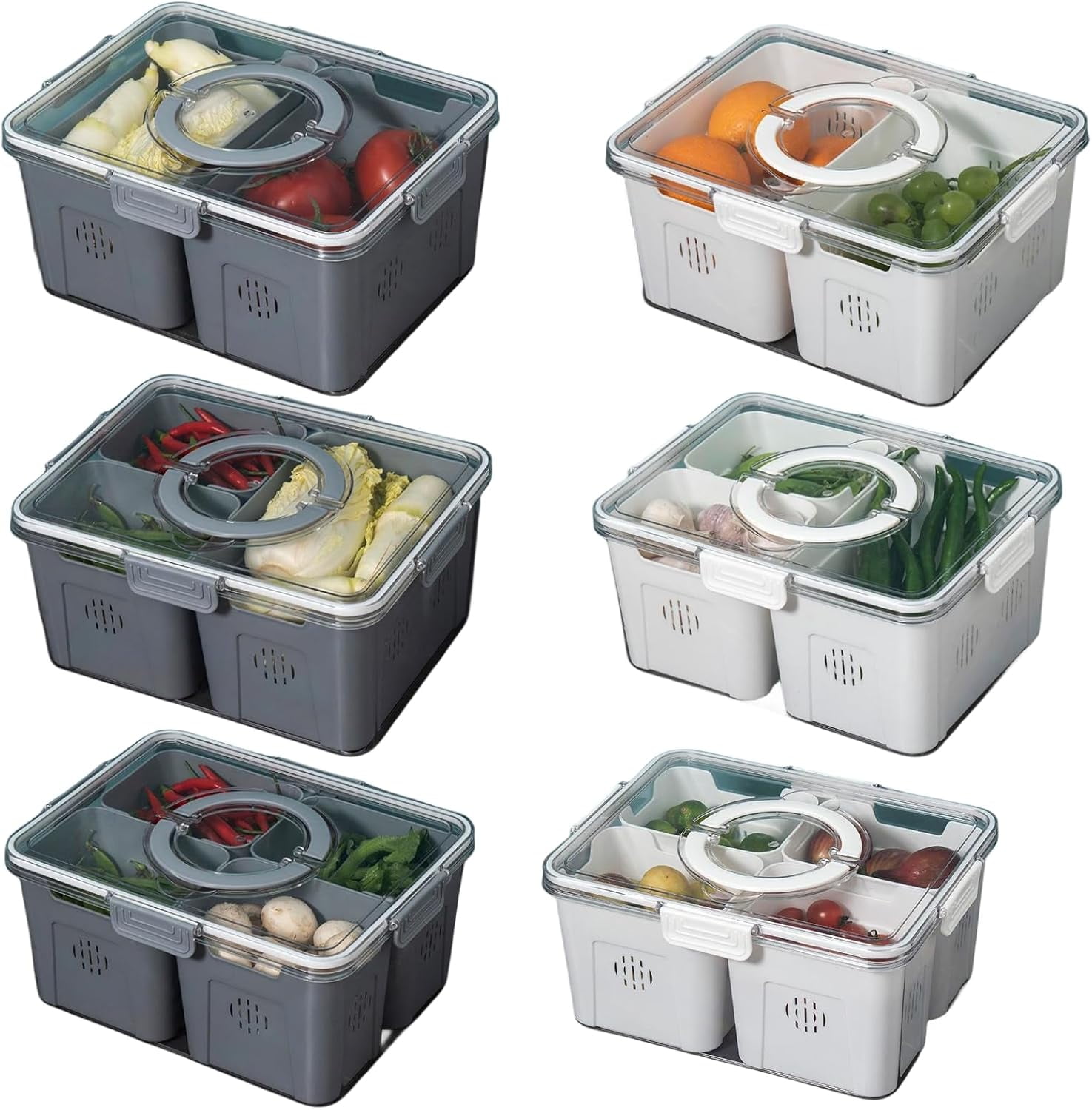NANAHuang Fridge Organizer Storage Containers Stackable with Lid