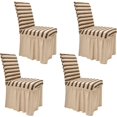 thumbnail image 1 of NANAHuang High Stretch Dining Room Chair Covers with Skirt Easy Fit Removable Spandex Kitchen Parson Chair Slipcovers Washable Chair Protector for Wedding Party Banquet Hotel(Set of 6,Green), 1 of 6