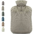 NANAHuang Hot Water Bottle with Cover, 2L PVC Hot Water Bag for Neck