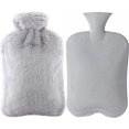 NANAHuang Hot Water Bottle with Cover, 2L PVC Hot Water Bag for Pain
