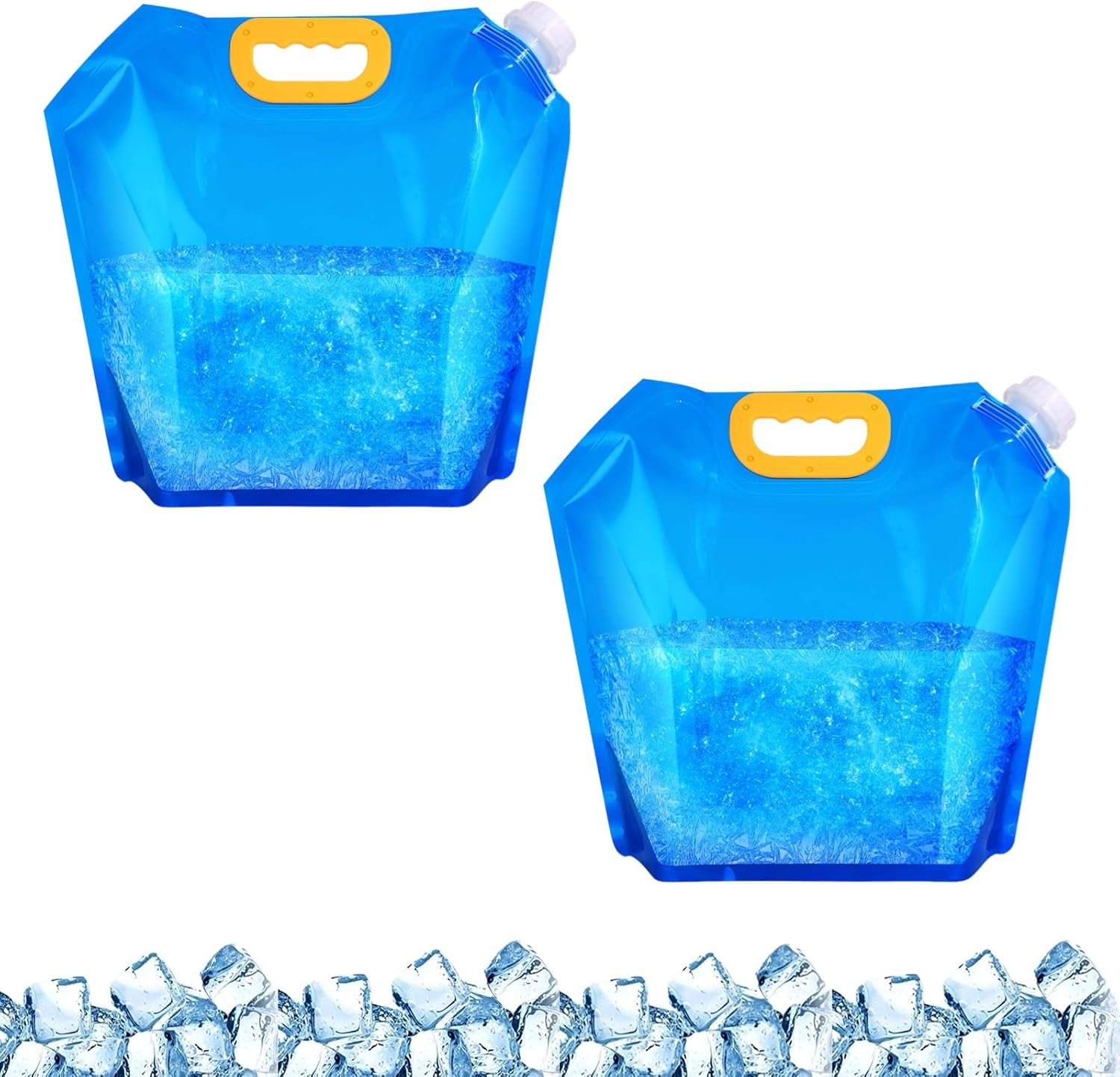 NANAHuang Ice Bath Bags, Portable/Reusable Ice Pack, Ice Maker for Ice Bath, Chiller for Cold Plunge, Applicable to for Athlete's Ice Cold Therapy and for Ice Bucket Challenge Game (10L, Count, 2)