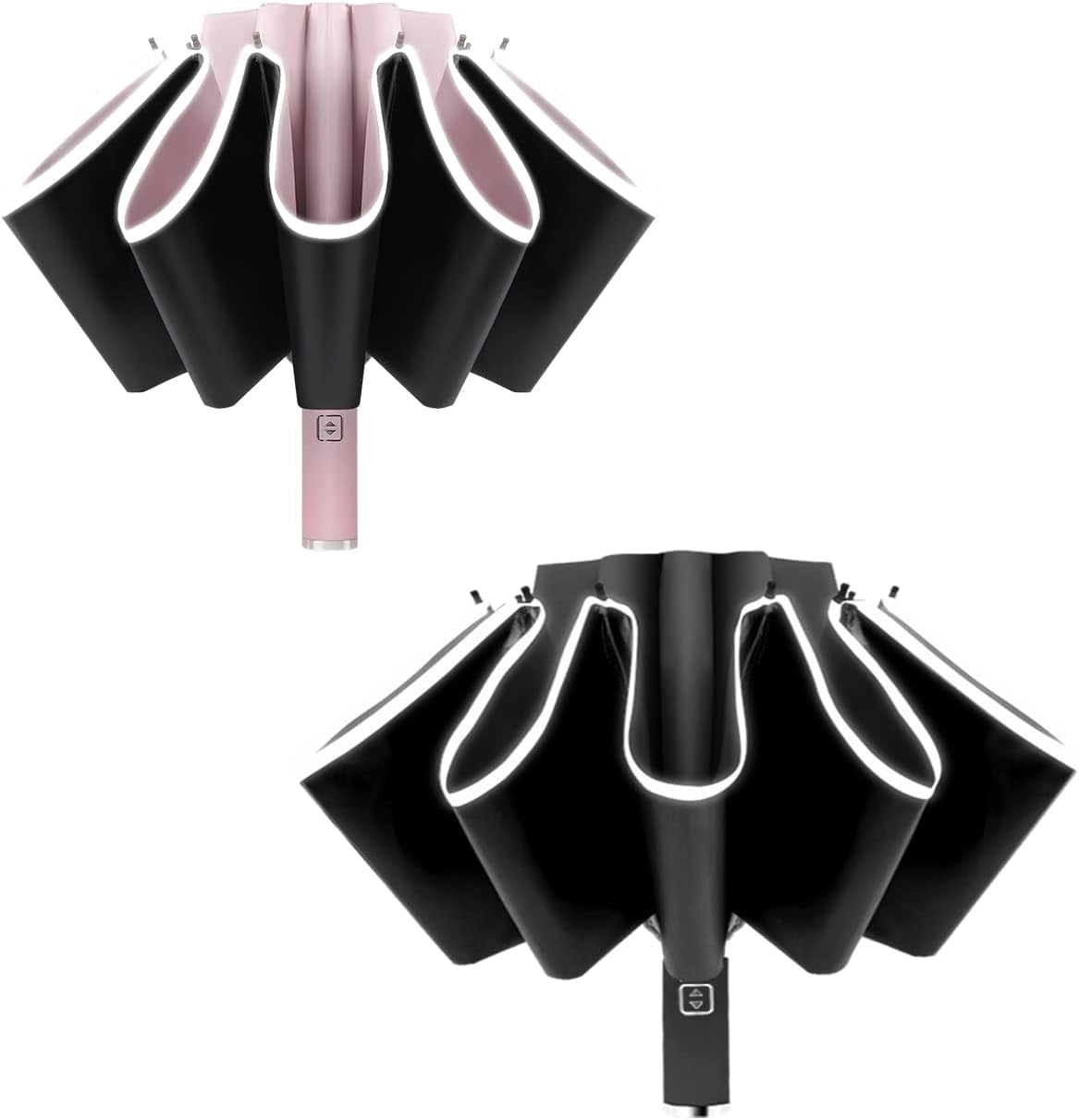 NANAHuang Inverted UV Umbrella for Rain and Sun Medium Size UPF 50+ Rverse Compact Umbrella Auto Open Close