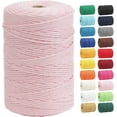 thumbnail image 1 of NANAHuang Macrame Cord, Natural Cotton Rope 3mm x 328 Yards 4 Strand Twisted Macrame Rope Cotton Twine String for Crafts Knitting Dream Catcher Plant Hanger Wedding Decor, 1 of 8
