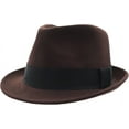 thumbnail image 1 of NANAHuang Men's Wool Felt Winter Hat Short Brim Fedora Hat, 1 of 5