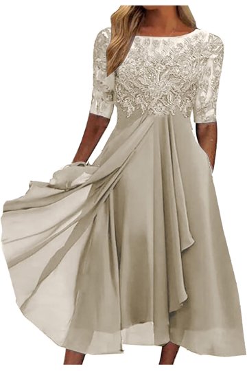 elegant evening dresses for older women Red / 2 USA main image 1