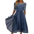thumbnail image 1 of NANAHuang Mother of The Bride Dresses for Women Flowy Lace Chiffon Dress Elegant Formal Evening Party Gown for Wedding, 1 of 7