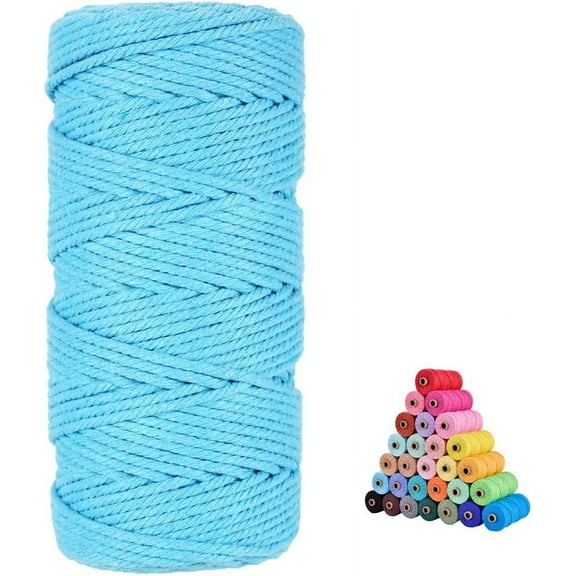 NANAHuang Natural Cotton Macrame Cord,5mm x110 Yards Macrame Cords Colored Cotton Macrame Rope Craft Cord for Crafts Knitting Plant Hangers Wedding Décor(Beige, 5mm110yards)