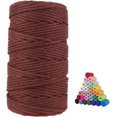 thumbnail image 1 of NANAHuang Natural Cotton Macrame Cord,5mm x110 Yards Macrame Cords Colored Cotton Macrame Rope Craft Cord for Crafts Knitting Plant Hangers Wedding Décor(Beige, 5mm110yards), 1 of 4