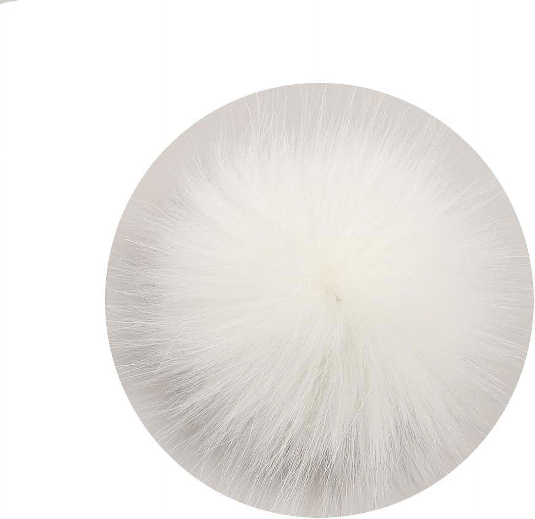 Nanahuang Pack Of 6 Faux Fox Fur Pompoms 3.9inch 10cm Furry Pom Pom 