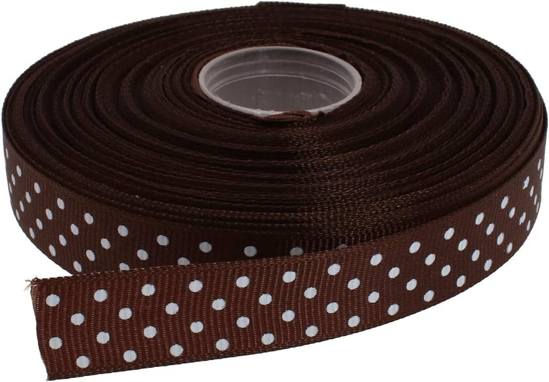 NANAHuang Polka Dot Grosgrain Ribbon 25 Yard Each Roll Polyester (3/8", Royal Blue)