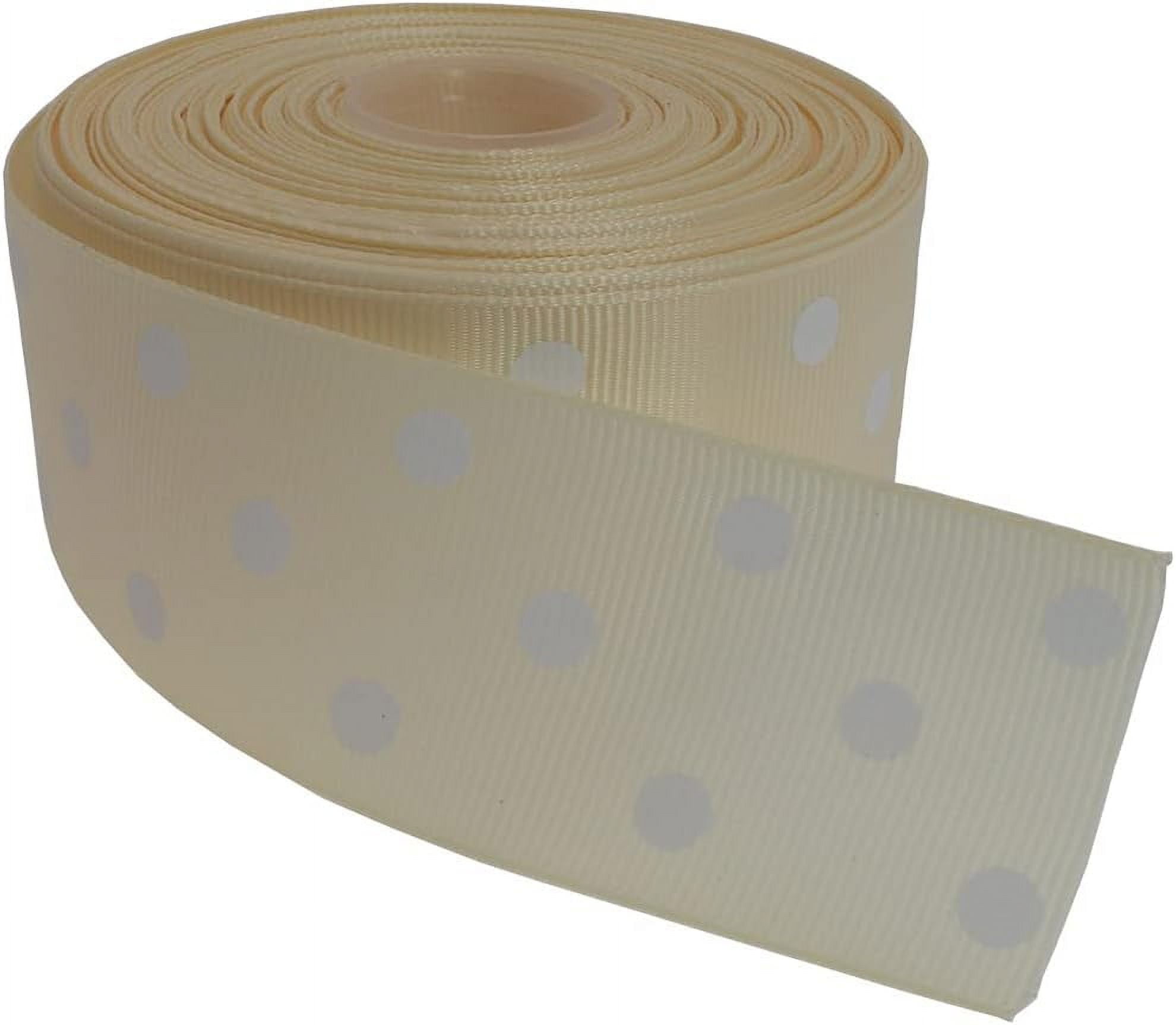 NANAHuang Polka Dot Grosgrain Ribbon 25 Yard Each Roll Polyester (3/8", Royal Blue)