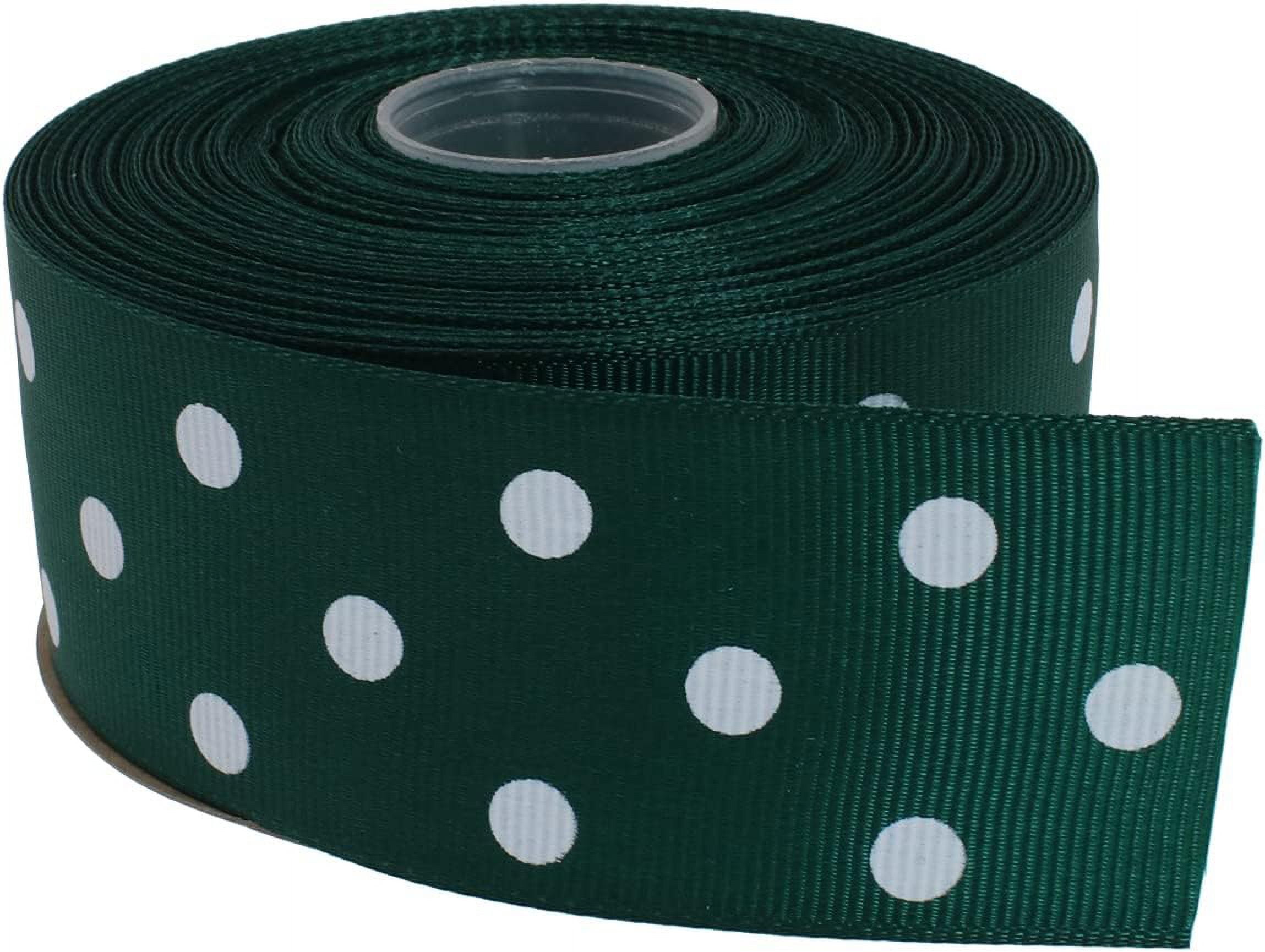 NANAHuang Polka Dot Grosgrain Ribbon 25 Yard Each Roll Polyester (3/8", Royal Blue)