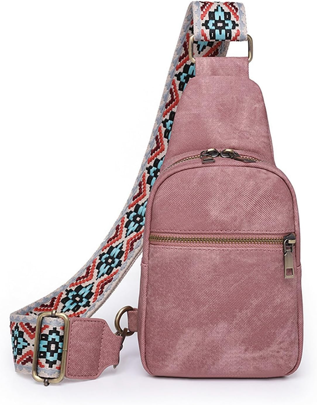 NANAHuang Small Sling Bag for Women Men Cross Body Bag Trendy Fanny Packs Chest Bag Crossbody Purse for Travel, Pink