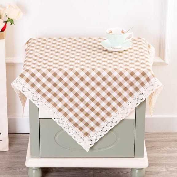NANAHuang Small SquareTablecloth Nightstand End Table Cover for Bedroom Besides Table Tabletop 28 x 28 Inch