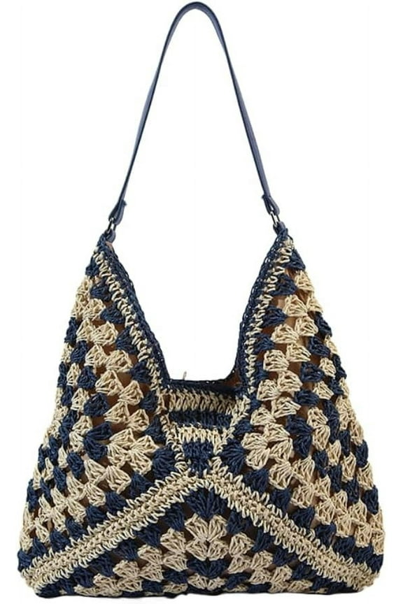 Straw Bags for Women, Trendy Woven Purse, Boho Summer Purses for Women , Large Hobo Everything Bag