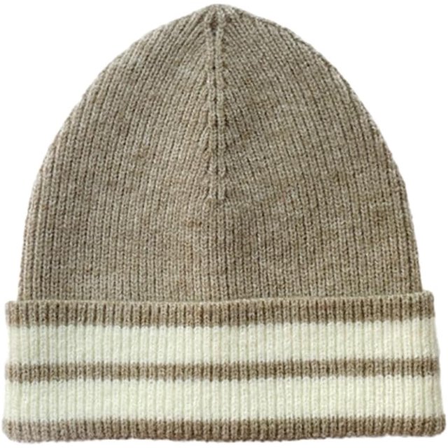 NANAHuang Stylish Soft Striped Woolen Hat Winter Warm Crochet Knitted