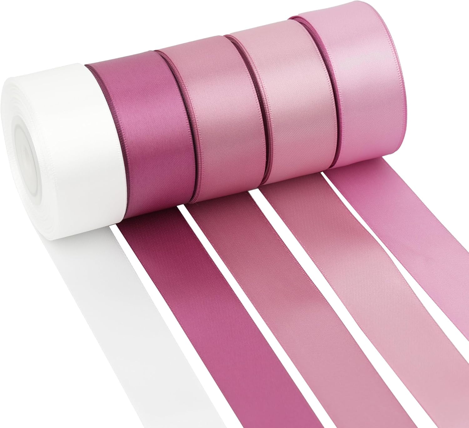 NANAHuang Terracotta Ribbon 3/8 Inch Burnt Orange Satin Ribbon 6 Rolls