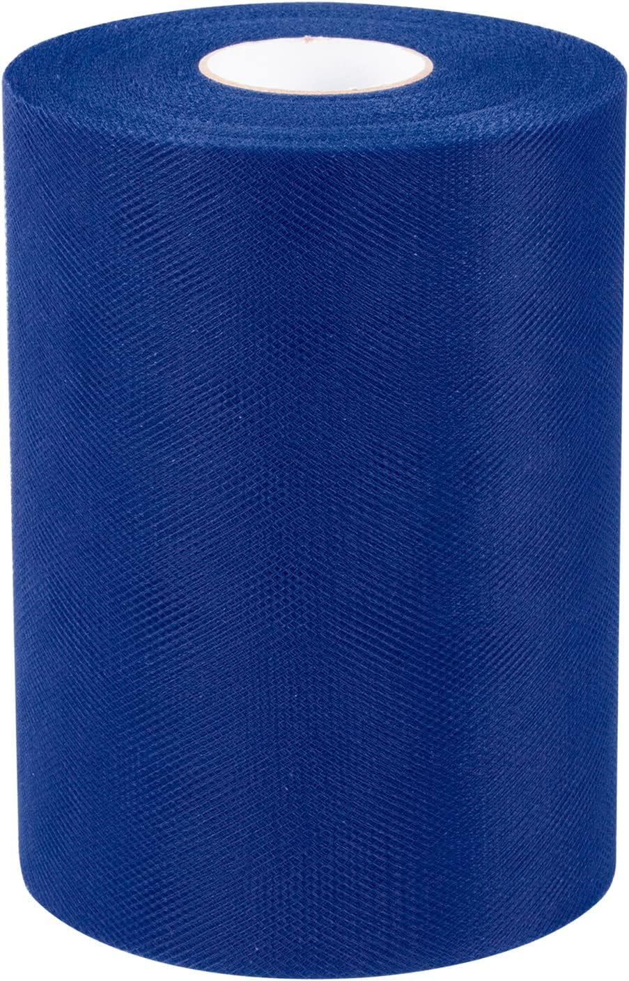 Navy Blue Sheer Polyester Tulle Fabric Roll 6" x 100 Yards