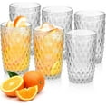 thumbnail image 1 of NANAHuang Vintage Drinking Glass Set of 4,12 oz Embossed Floral Drinkware Set,Green Drinking Glasses Cups Wine Glasses Colored Glassware for Whisky,Beer,Juice,Cocktail,Heavy Duty, 1 of 8