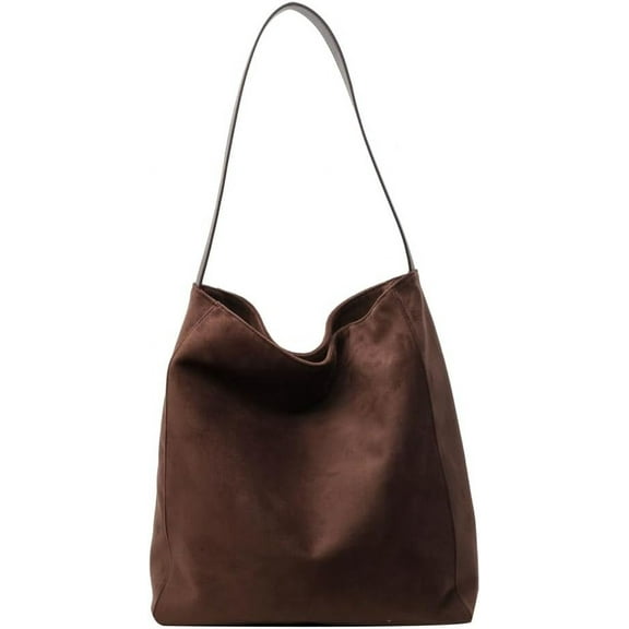 NANAHuang Vintage Suede Large Capacity Tote Bag Slouchy Hobo Bag Satchel Purse Casual Commuter Underarm Shoulder Handbag for Women Girl