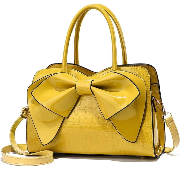 NANAHuang Women Handbag Purse Top Handle Shoulder Crossbody Bag with Bow Design
