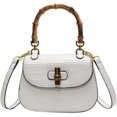 thumbnail image 1 of NANAHuang Women Handbag Tote Bag Bamboo Handle Fashion Satchel Elegant Crossbody Purse Artificial Leather Evening bag Gift, 1 of 7