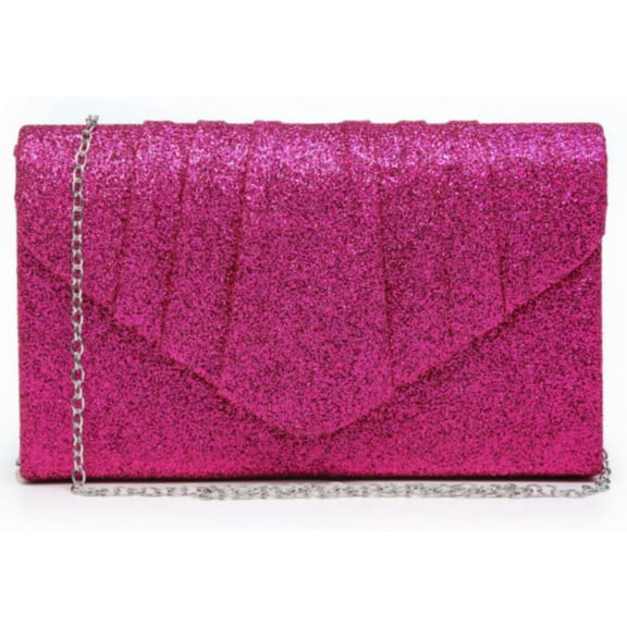 NANAHuang Women's Evening Bag Pleated Envelope Clutch Handbag Wedding Party Bridal Purse