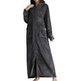 NANAHuang Women's Long Housecoat Fuzzy Bath Robe Fleece Oversized