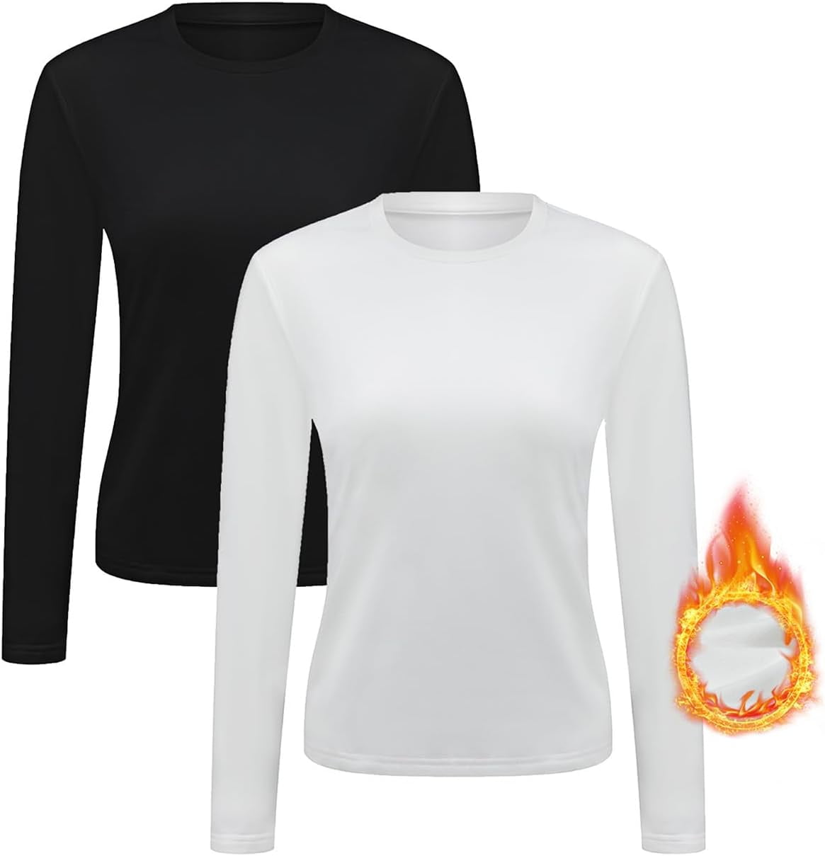 NANAHuang Womens Thermal Tops Long Sleeve Crew Neck Shirts Women's