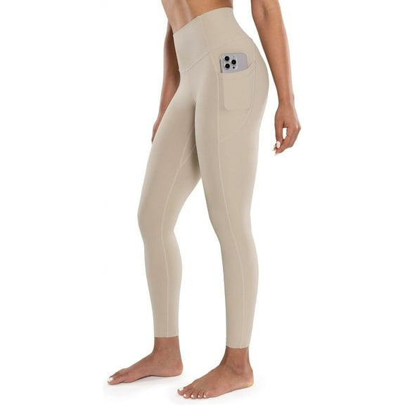 NANAHuang Workout Leggings with Pockets for Women High Waist Pants 7/8 Tummy Control Athletic Tights 25"