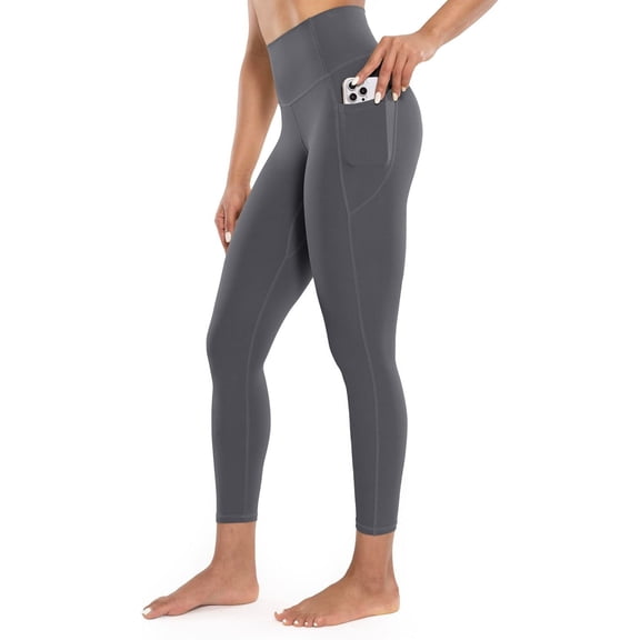 NANAHuang Workout Leggings with Pockets for Women High Waist Pants 7/8 Tummy Control Athletic Tights 25"