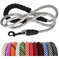 thumbnail image 1 of NANAHuangHeavy Duty Rope Dog Leash, 3/4/5/6/7/8/10/12/15 FT Nylon Pet Leash, Soft Padded Handle Thick Lead Leash for Large Medium Dogs Small Puppy (1/2" * 6', Black), 1 of 7