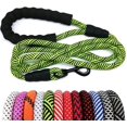 thumbnail image 1 of NANAHuangHeavy Duty Rope Dog Leash, 3/4/5/6/7/8/10/12/15 FT Nylon Pet Leash, Soft Padded Handle Thick Lead Leash for Large Medium Dogs Small Puppy (1/2" * 6', Black), 1 of 8