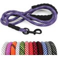 thumbnail image 1 of NANAHuangHeavy Duty Rope Dog Leash, 3/4/5/6/7/8/10/12/15 FT Nylon Pet Leash, Soft Padded Handle Thick Lead Leash for Large Medium Dogs Small Puppy (1/2" * 6', Black), 1 of 8