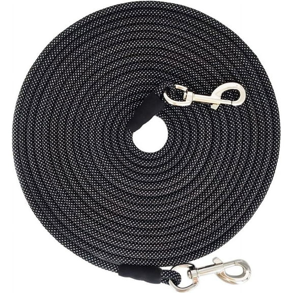 NANAHuangReflective Dog Tie Out Rope, 1/4" by 4 m, 6 m, 8 m, 10 m, 12 m, 15 m, 18 m, 23 m, 30 m Long Tether for Yard Outdoor Medium Small Dogs Puppy Training Lead (20 ft x 1/4", Blue)