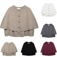 thumbnail image 1 of NANAIQ Women's Knitted Fleece Jacket Thicken Coat Shawl Tops Warm Vintage Elegant Outerwear Jackets Fall Winter Outwear, Khaki, L, 1 of 5