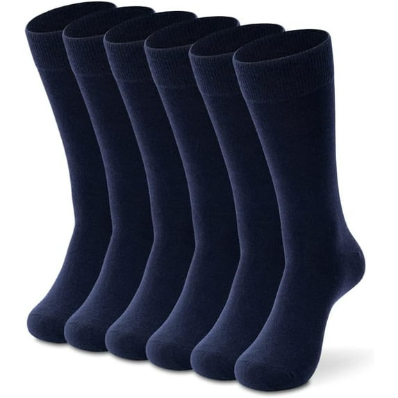 NANAhuang Men's Thin Merino Wool Socks, Cozy Casual Winter Warm Breathable Mid-calf Dress Socks 3/6 Pairs Pack