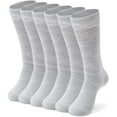 thumbnail image 1 of NANAhuang Men's Thin Merino Wool Socks, Cozy Casual Winter Warm Breathable Mid-calf Dress Socks 3/6 Pairs Pack, 1 of 6