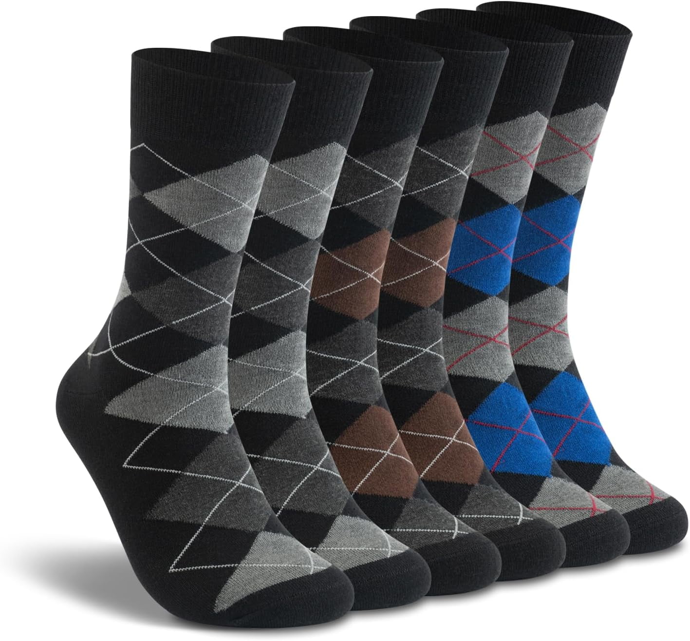 NANAhuang Men's Thin Merino Wool Socks, Cozy Casual Winter Warm Breathable  Mid-calf Dress Socks 3/6 Pairs Pack