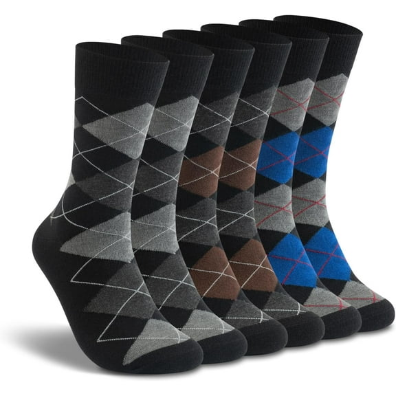 NANAhuang Men's Thin Merino Wool Socks, Cozy Casual Winter Warm Breathable Mid-calf Dress Socks 3/6 Pairs Pack