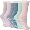 thumbnail image 1 of NANAhuang Non Slip Socks for Women Winter Warm Cozy Fuzzy Slipper Socks Soft Fluffy Hospital Socks with Grips, 1 of 5