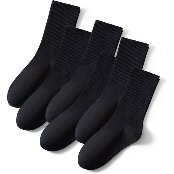 NANAhuang White Socks for Women Crew Soft Cotton Thin Casual Calf Socks 6 Pairs