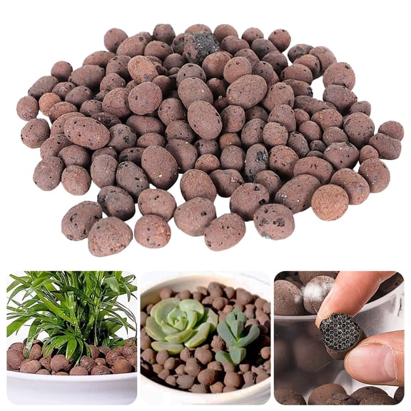 NANDIYNZHI 100G Clay Pebbles,Brown,Clay Pebbles For Plants,Natural Expanded Clay Pebbles for Hydroponic Growing Gardening,Clay Balls for Plants,Hydroponics-Decoration-Aquaponics-Gardening-Supplies