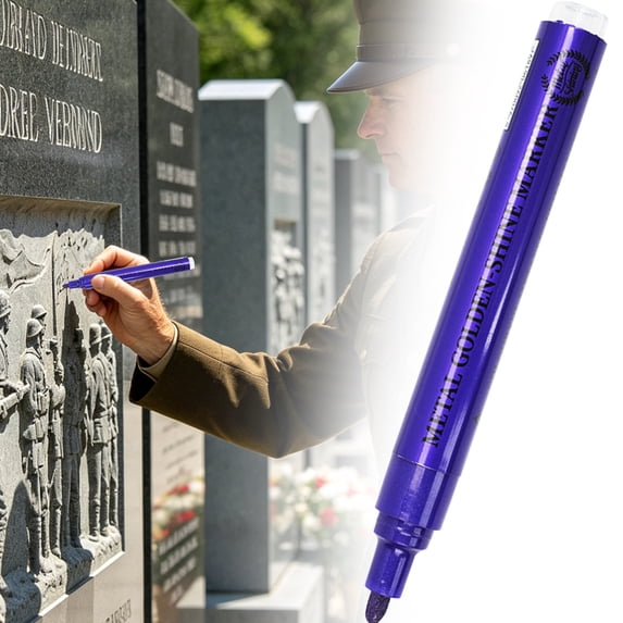 NANDIYNZHI 1Pc Paint Marker Pens, Permanent Paint Marker, Medium Tip, Quick Dry and Waterproof Marker Pen for Metal, Wood, Plastic, Rock, Canvas, Glass, Rubber, Household Essentials, Purple