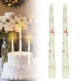 thumbnail image 1 of NANDIYNZHI 2 Pack Taper Candles Valentine'S Day Heart Shaped Pole Candles Non Scented And Long Lasting Suitable For Dinner Dates And Anniversary Home Decor Wedding Decorations Pink Candles, 1 of 8