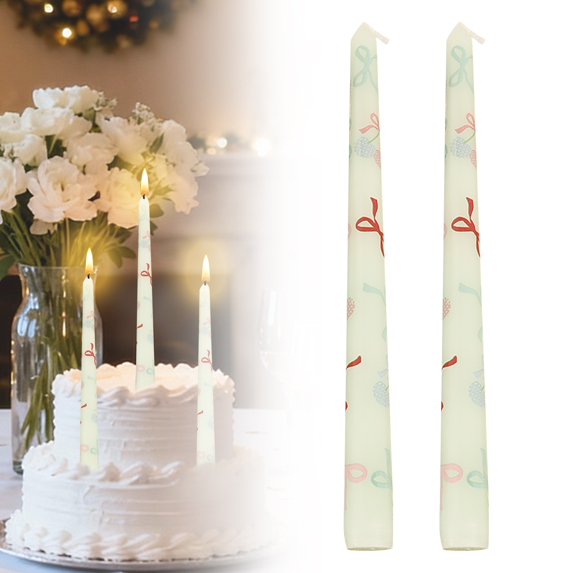 NANDIYNZHI 2 Pack Taper Candles Valentine'S Day Heart Shaped Pole Candles Non Scented And Long Lasting Suitable For Dinner Dates And Anniversary Home Decor Wedding Decorations Pink Candles