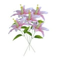 thumbnail image 1 of NANDIYNZHI 5 Heads Artificial Lily Flowers,Long Stem Faux Flowers with Buds, Lily Artificial Flowers for Home Hotel Flower Arrangement Party Decor, 1 of 7